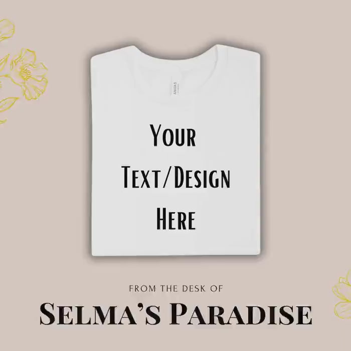 Personalized Graphic Tee Unisex Short Sleeve Shirt Custom Text Trendy Casual Top