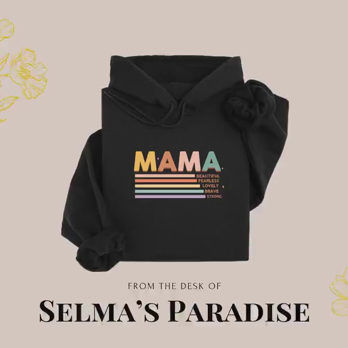 Fearless Brave Strong, Custom Crewneck Vintage, Retro Personalized Sweatshirt, Mama Sweater