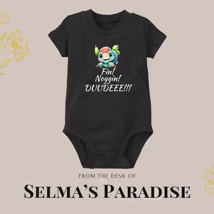 Colorful Turtle Baby Onesie: Custom Newborn Bodysuit