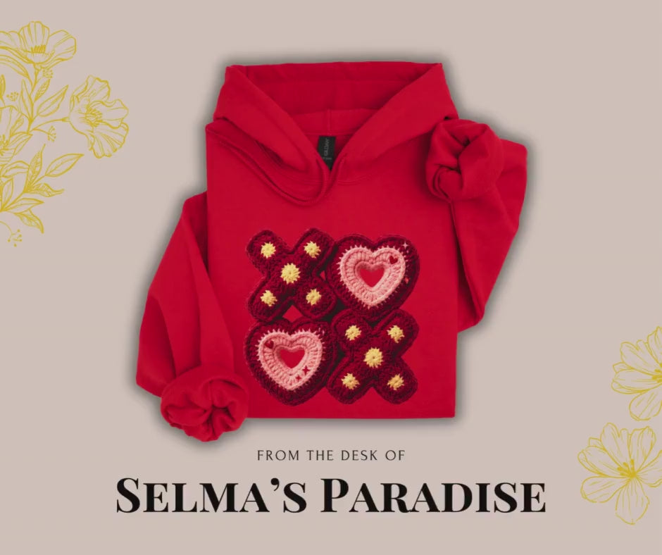 Red XOXO Valentine's Day Hoodie | Plush Unisex Sweatshirt