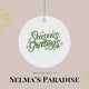 Personalized Ceramic Christmas Ornament: Custom Holiday Keepsake