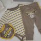 Yellow Floral Baby Girl Outfit: 3-Piece Cotton Set (0-9 Months)