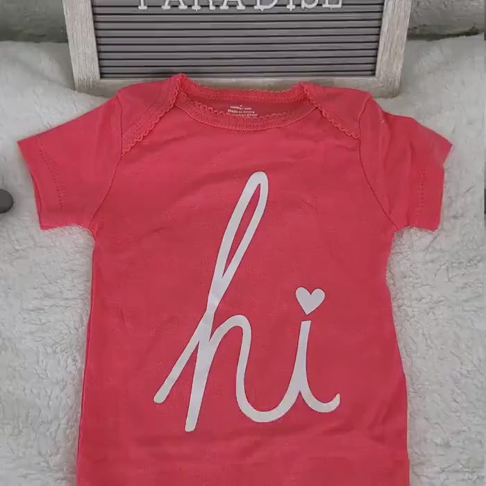Hi Design Baby Girl Onesie: Pink Cotton Infant Bodysuit