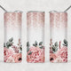 Personalized Floral Stainless Steel Tumbler: Custom 20oz Insulated Coffee Cup
