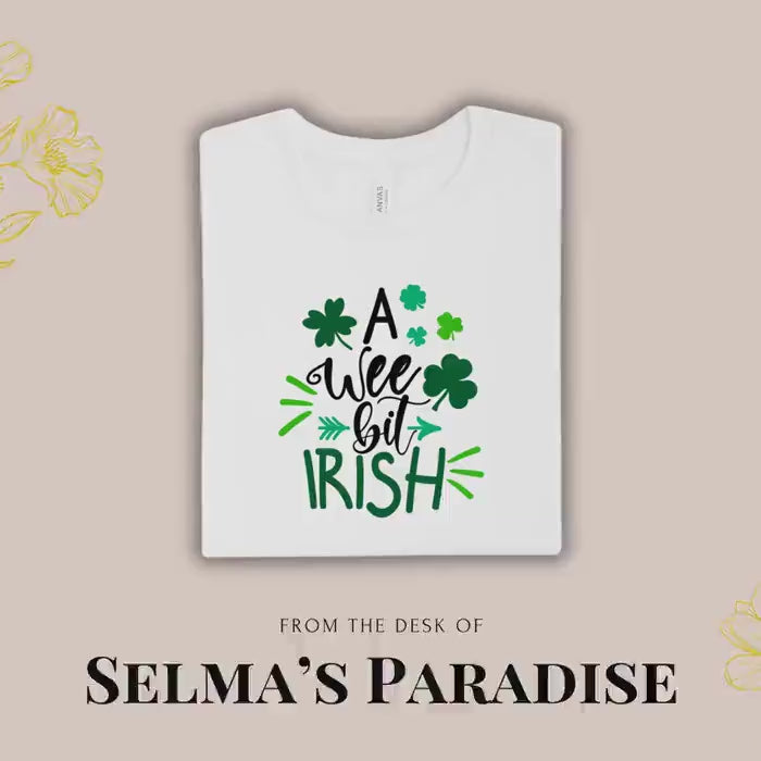 A Wee Bit Irish T-Shirt: Custom St. Patrick's Day Cotton Tee