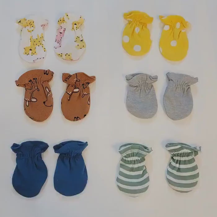Baby Mittens: Newborn No-Scratch Gloves, Stay-On Elastic Cuff