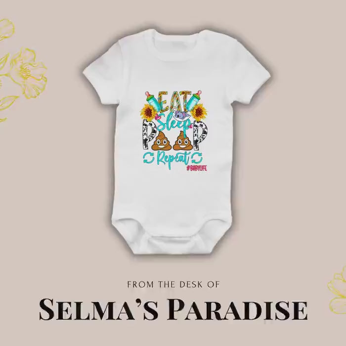 Personalized Clock Bodysuit: Custom Baby Romper, Summer Costume