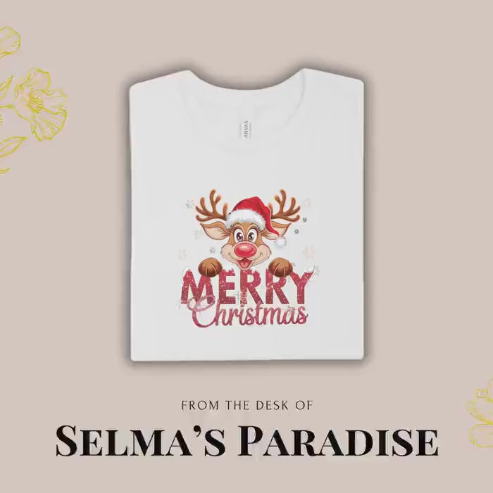 Christmas Loading Design T-Shirt, Short Sleeve Tee Shirt, Graphics Printed  Holiday Shirt, Custom