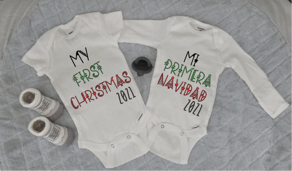 Christmas Spanish/English Onesies Design