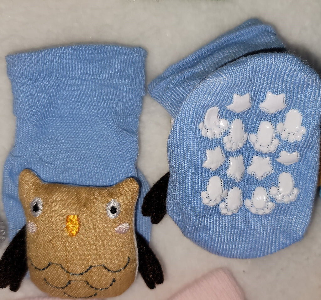 Organic Cotton Grip Character Anti Slip Baby Socks