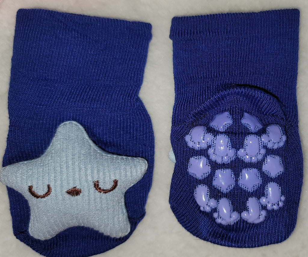 Organic Cotton Grip Character Anti Slip Baby Socks