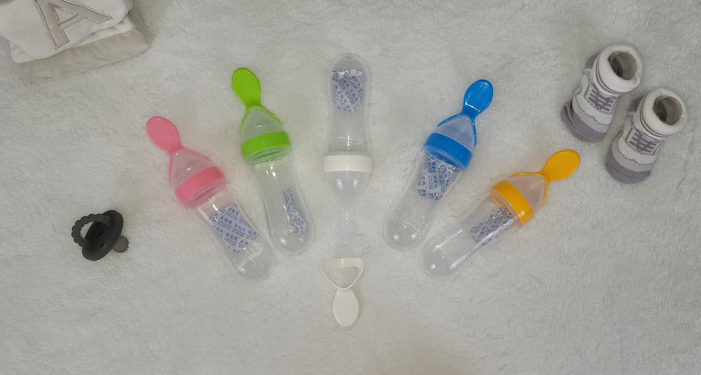 Food Dispensing, Infants Silicone Baby Feeding Bottles