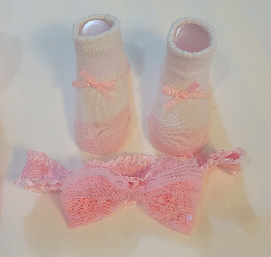 Baby Girl Socks Set with Headband