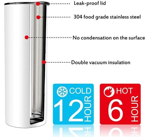 Always Bee Kind Design, 20oz Stainless Steel Tumblers