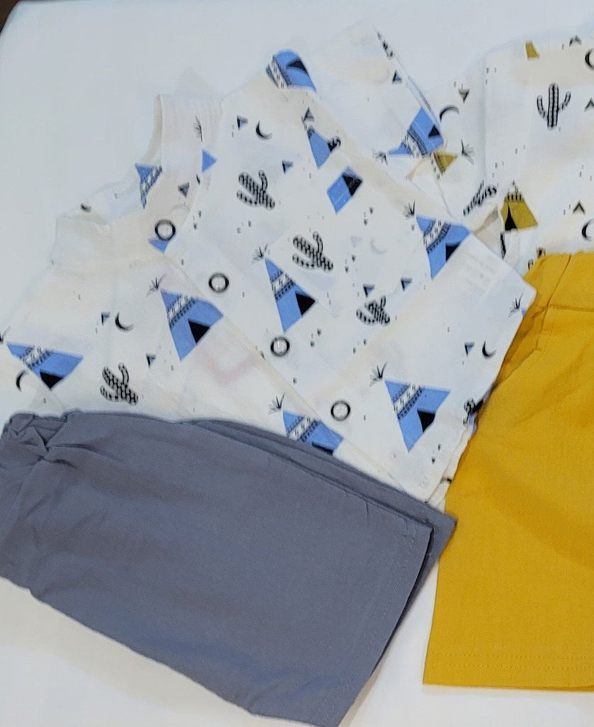 2pcs Toddler Boy Casual Shirt and Short Set