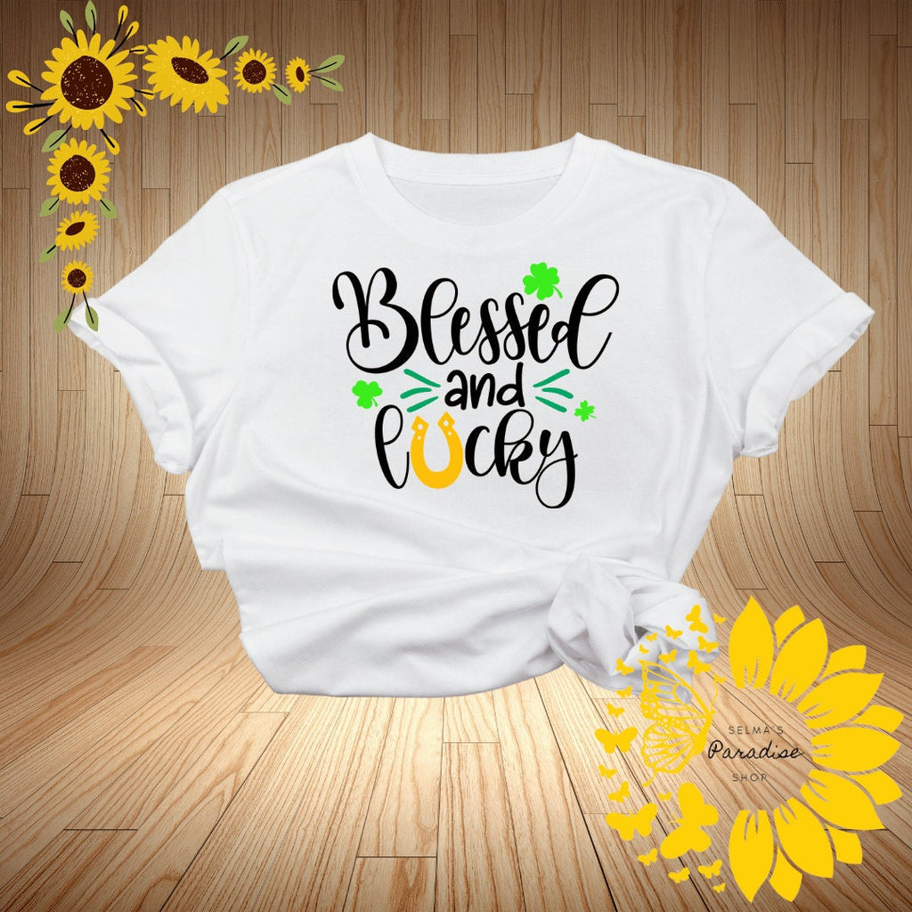 St. Patricks Custom T-shirst for Women's, Personalized Shirt, Lucky Tshirt , For Her Thsirt, Holiday Custom Tshirts.