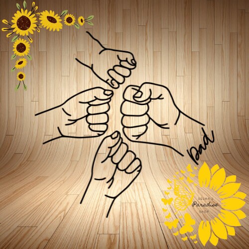 Dads Custom Personalized Fist T-Shirt Design