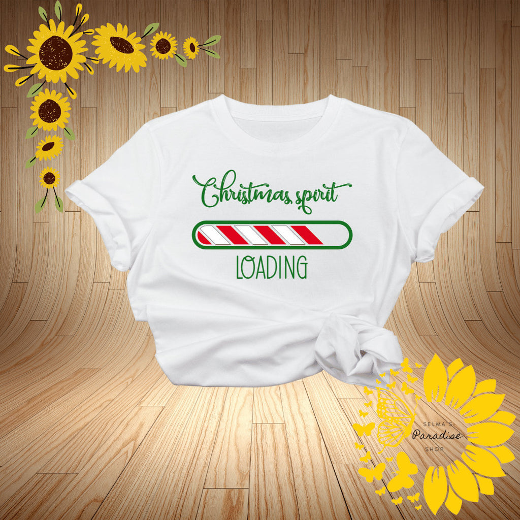 Christmas Loading Design T-Shirt, Christmas T-shirt Design, Best Holiday T-shirt, Design, Great Holiday Gift, Holiday Custom T-shirts.