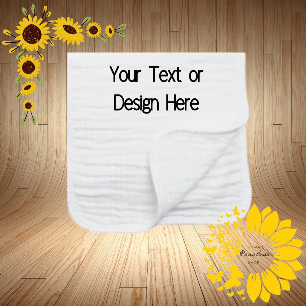 Cotton Burp Cloth, Custom Baby, Unisex, Personalized, Custom for Baby, Last Name or First Name, Baby Announcement