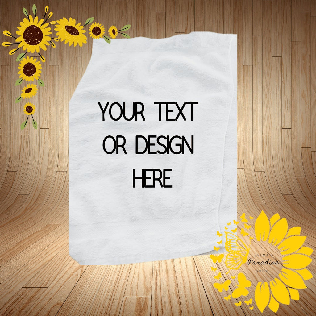 Embroidery White Hand Towels, Personalized, Custom Designs, Salon hand Towels, Business Gifts, Any Occasion