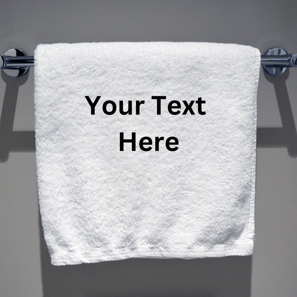 Embroidery White Hand Towels, Personalized, Custom Designs, Salon hand Towels, Business Gifts, Any Occasion