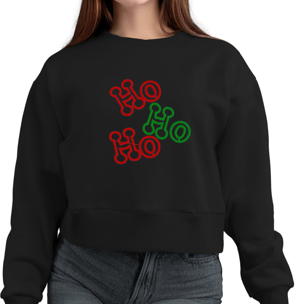 Ho Ho Ho Embroidery Design Hoodie, Black Hoodie, Christmas Hoodie, Ho Ho Ho Design Hoodie